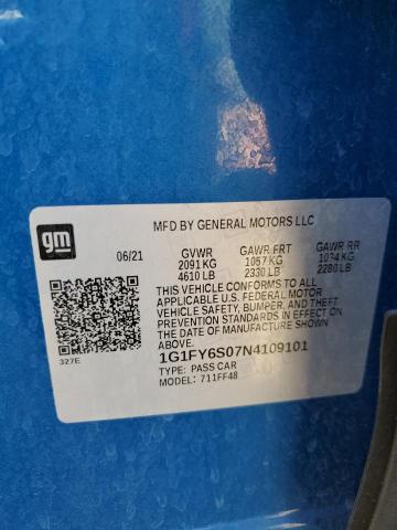 2022 Chevrolet Bolt Euv Lt VIN: 1G1FY6S07N4109101 Lot: 59551144