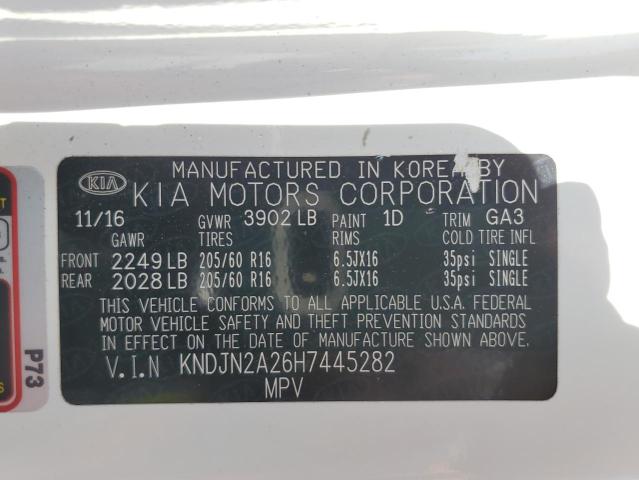 2017 Kia Soul VIN: KNDJN2A26H7445282 Lot: 58236754