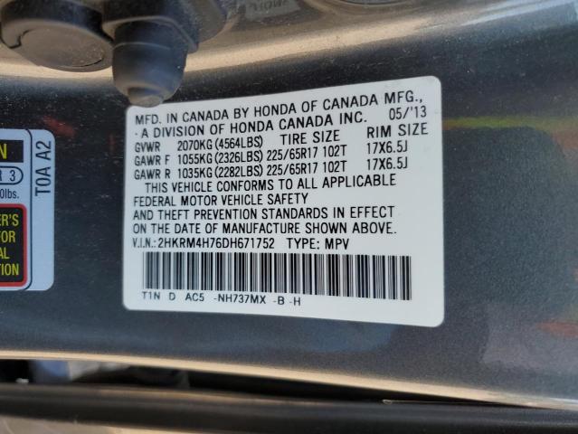 2013 Honda Cr-V Exl VIN: 2HKRM4H76DH671752 Lot: 59251464