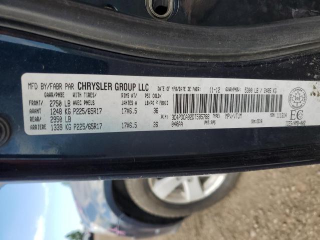 2013 Dodge Journey Se VIN: 3C4PDCAB2DT585788 Lot: 58911554