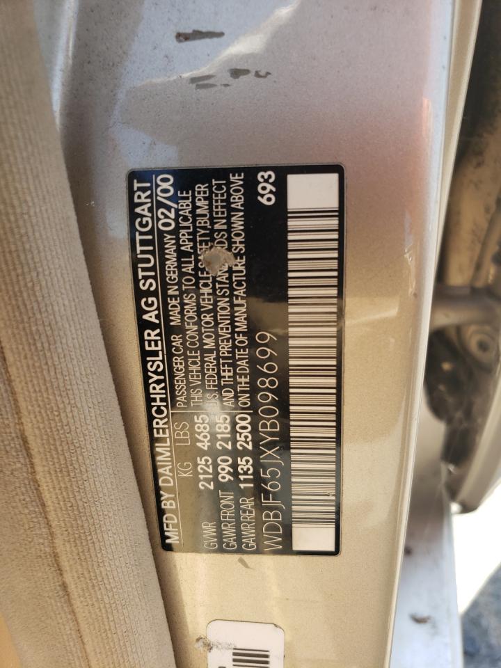 WDBJF65JXYB098699 2000 Mercedes-Benz E 320