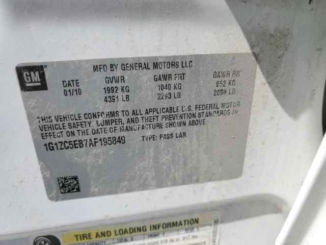 2010 Chevrolet Malibu 1Lt VIN: 1G1ZC5EB7AF195849 Lot: 58090334