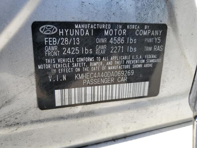 2013 Hyundai Sonata Hybrid VIN: KMHEC4A40DA069269 Lot: 58707994