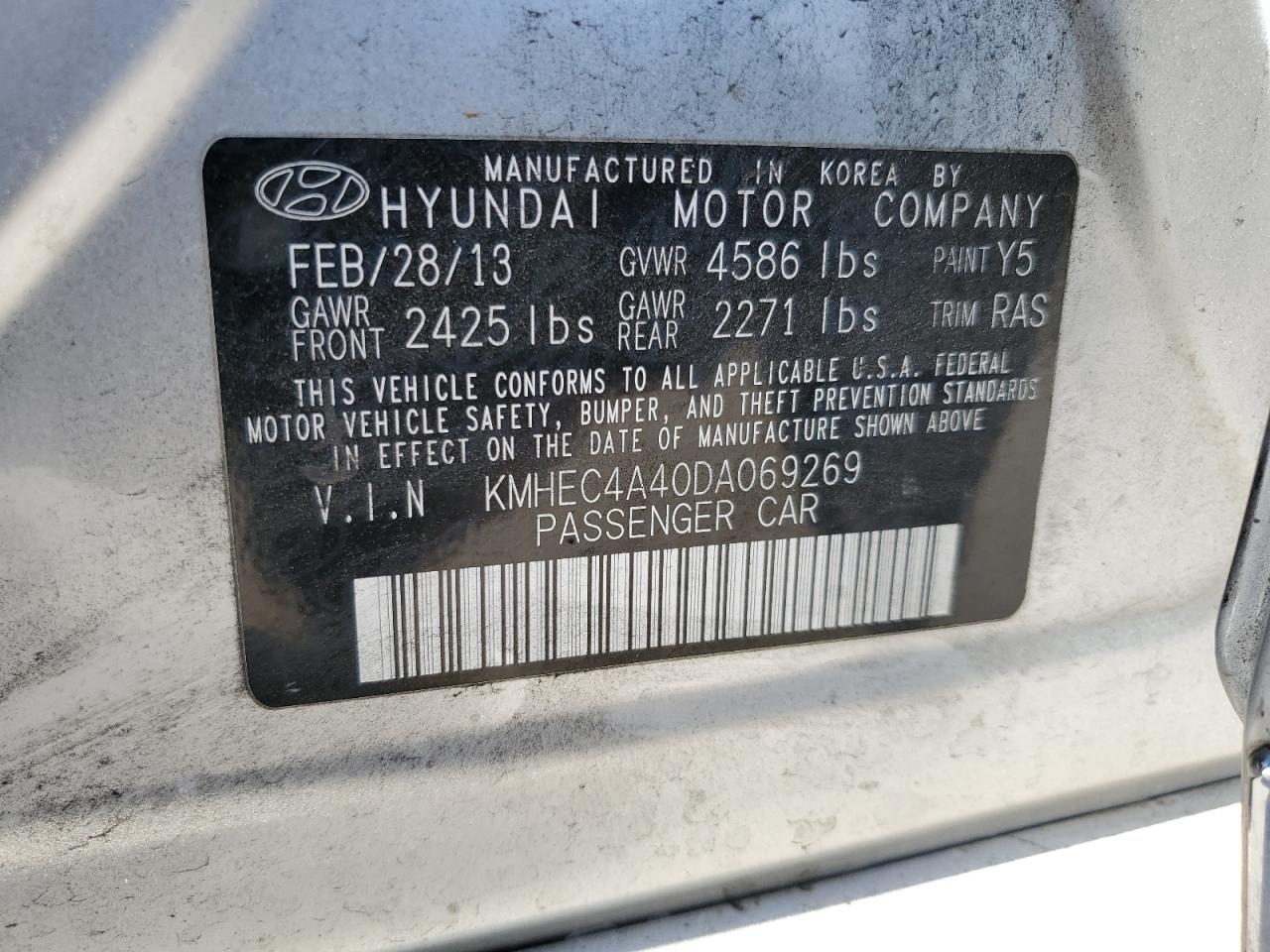 KMHEC4A40DA069269 2013 Hyundai Sonata Hybrid