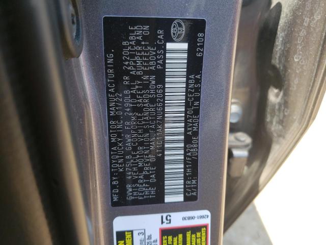 VIN 4T1C11AK7NU662069 2022 Toyota Camry, LE no.12