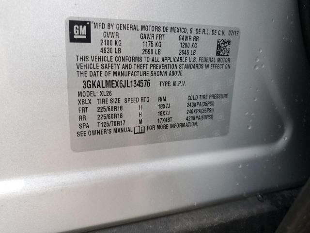 2018 GMC Terrain Sle VIN: 3GKALMEX6JL134576 Lot: 56929874