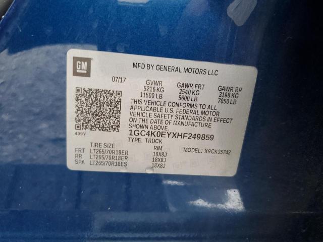 2017 CHEVROLET 3500 - 1GC4K0EYXHF249859