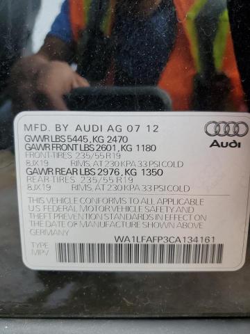 2012 Audi Q5 Premium Plus VIN: WA1LFAFP3CA134161 Lot: 60850324