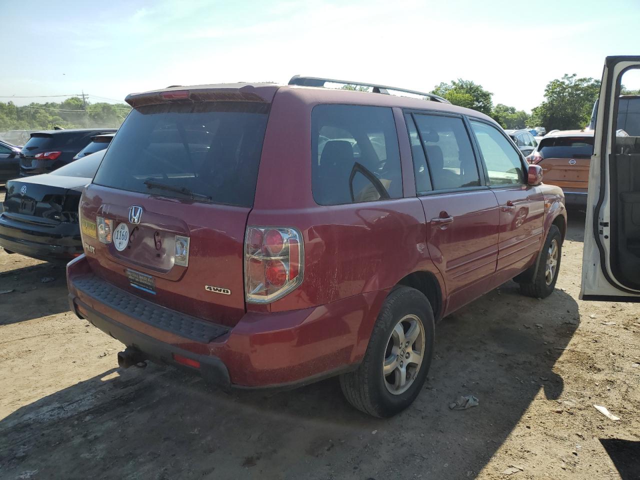 5FNYF18606B007394 2006 Honda Pilot Ex