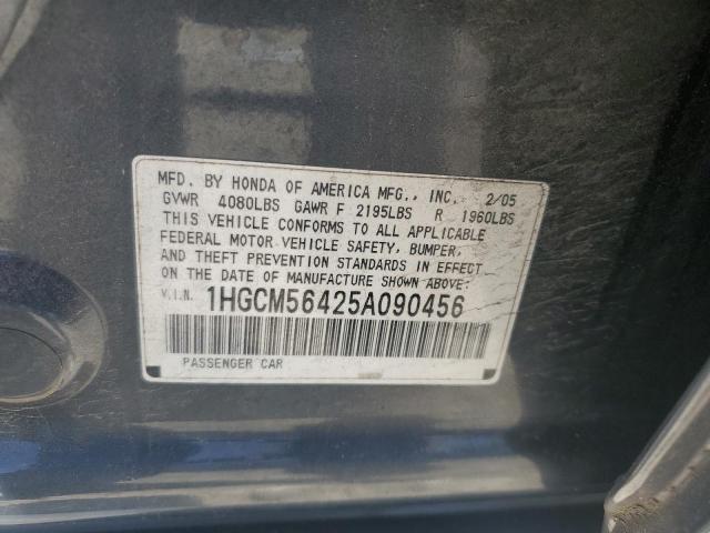 2005 Honda Accord Lx VIN: 1HGCM56425A090456 Lot: 57305814
