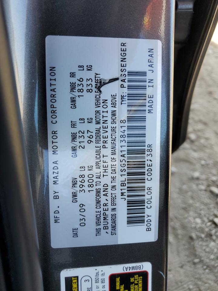 JM1BL1SG5A1138418 2010 Mazda 3 I