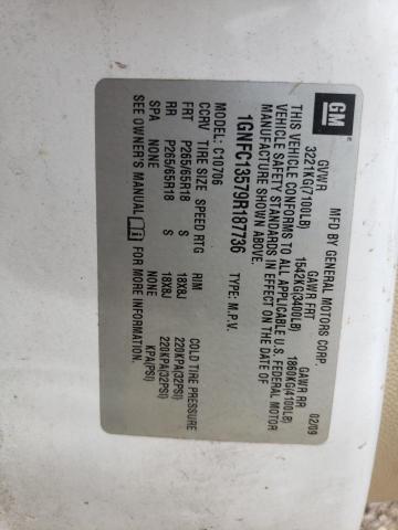 2009 Chevrolet Tahoe Hybrid VIN: 1GNFC13579R187736 Lot: 58285984