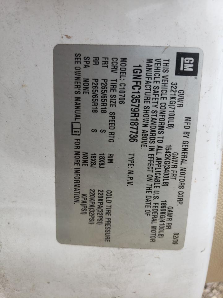 1GNFC13579R187736 2009 Chevrolet Tahoe Hybrid