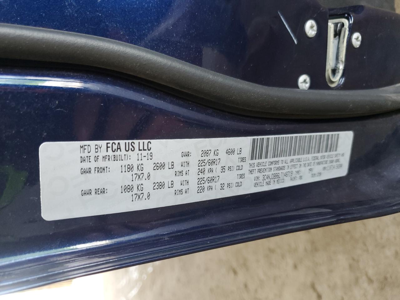 3C4NJDBB6LT148718 2020 Jeep Compass Latitude