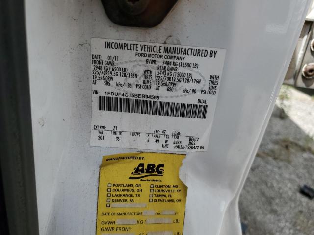 2011 Ford F450 Super Duty VIN: 1FDUF4GT5BEB94565 Lot: 58432034