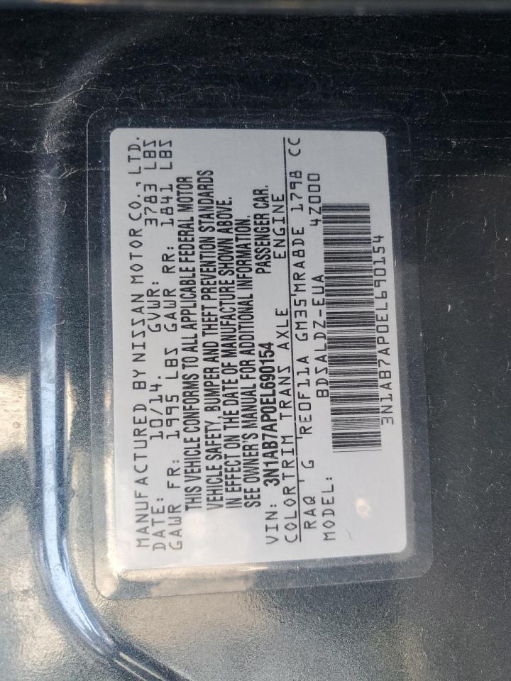 3N1AB7AP0EL690154 2014 Nissan Sentra S