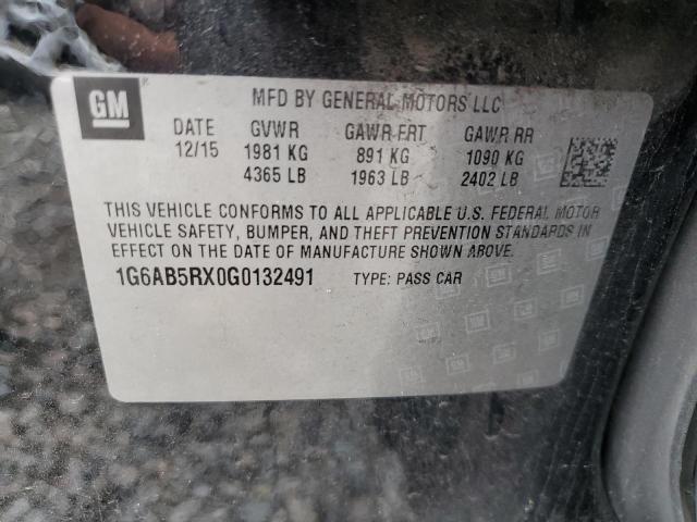 2016 Cadillac Ats Luxury VIN: 1G6AB5RX0G0132491 Lot: 58485094