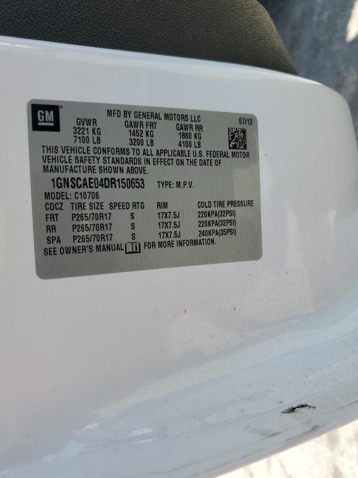 1GNSCAE04DR150653 2013 Chevrolet Tahoe C1500 Ls