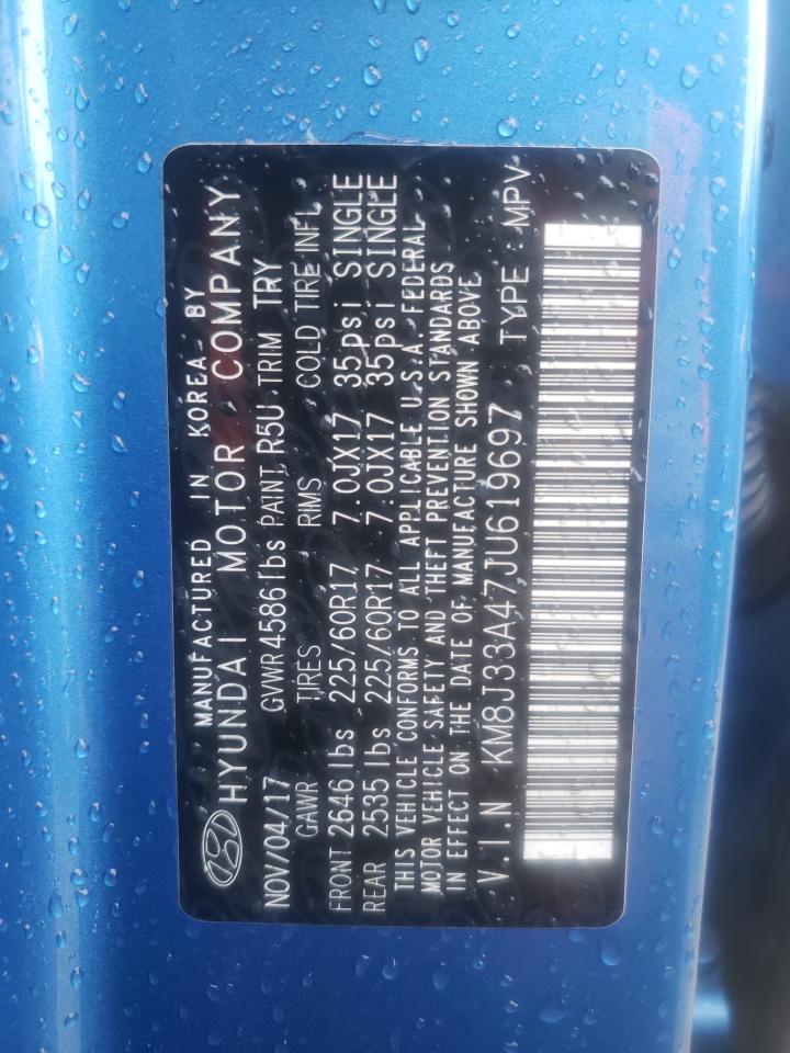 KM8J33A47JU619697 2018 Hyundai Tucson Sel