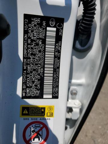 2013 Lexus Es 350 VIN: JTHBK1GG5D2027943 Lot: 60884894