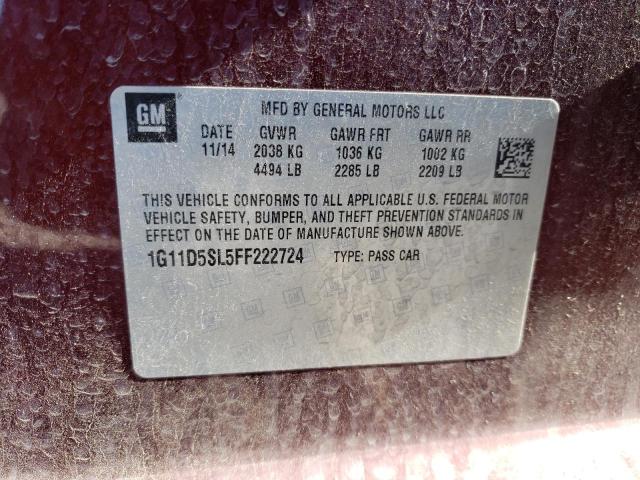 2015 Chevrolet Malibu 2Lt VIN: 1G11D5SL5FF222724 Lot: 60143874
