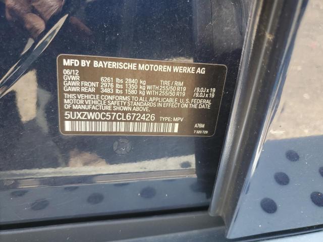 2012 BMW X5 xDrive35D VIN: 5UXZW0C57CL672426 Lot: 60279894