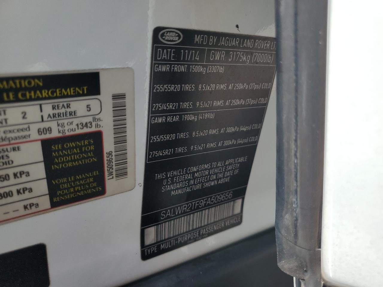 SALWR2TF9FA509656 2015 Land Rover Range Rover Sport Sc