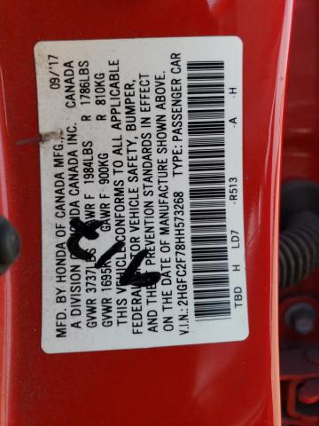 2017 HONDA CIVIC - 2HGFC2F78HH573268