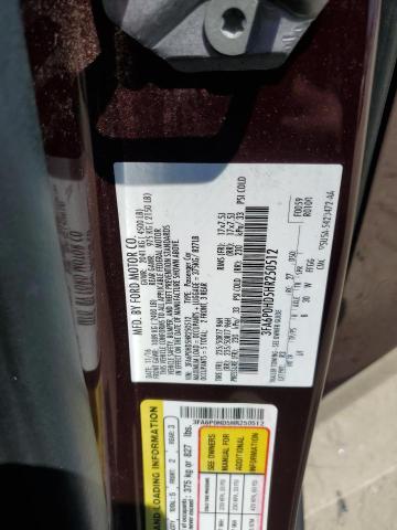 2017 Ford Fusion Se VIN: 3FA6P0HD5HR250512 Lot: 59263454