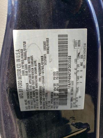 2003 Ford Mustang VIN: 1FAFP40473F303588 Lot: 58359604