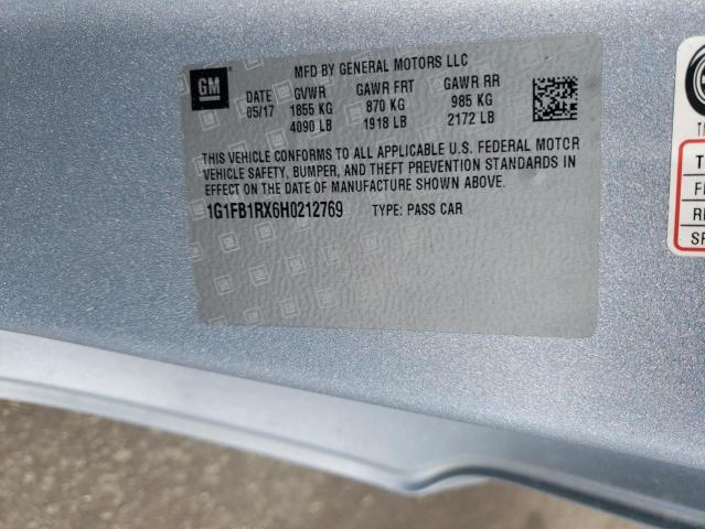 2017 CHEVROLET CAMARO LT - 1G1FB1RX6H0212769