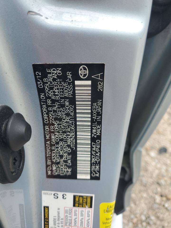 JTDZN3EU6C3114092 2012 Toyota Prius V