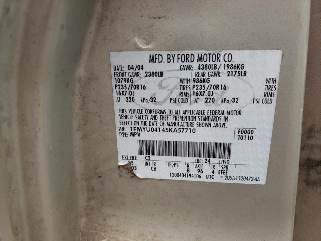 2005 Ford Escape Limited VIN: 1FMYU04145KA57710 Lot: 59878434