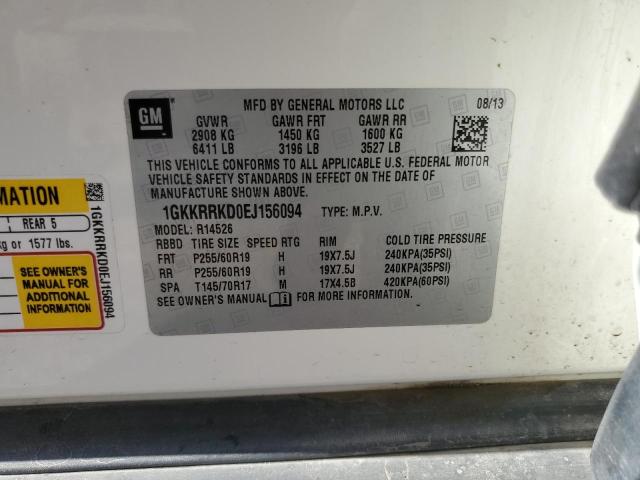 2014 GMC Acadia Slt-1 VIN: 1GKKRRKD0EJ156094 Lot: 59729384