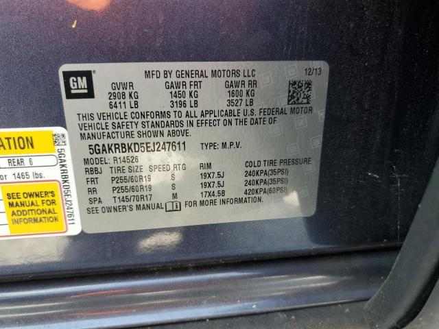 2014 Buick Enclave VIN: 5GAKRBKD5EJ247611 Lot: 59497874