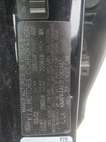 VIN KNAFK4A62E5062487 2014 KIA Forte, LX no.12