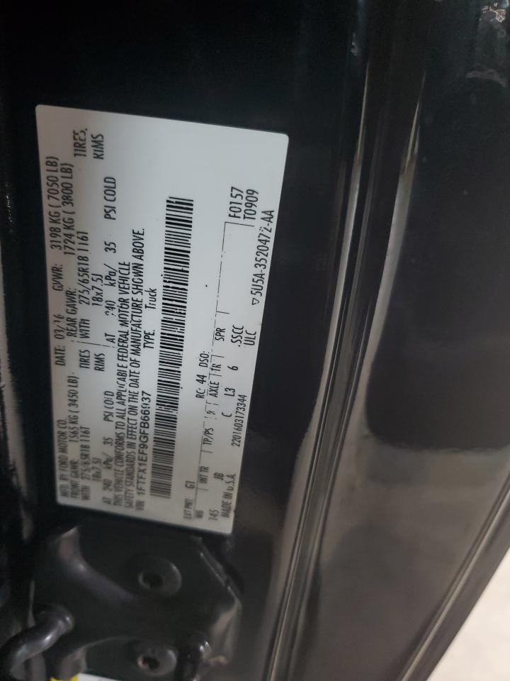 1FTFX1EF9GFB66937 2016 Ford F150 Super Cab 1FTFX1EF9GFB66937 2016 Ford F150 Super Cab