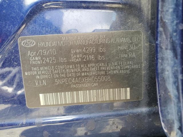 2011 Hyundai Sonata Se VIN: 5NPEC4ACXBH055008 Lot: 59551314