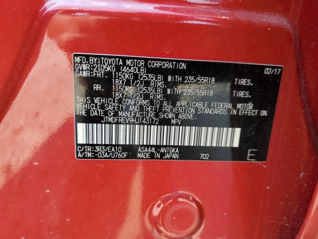 2017 Toyota Rav4 Limited VIN: JTMDFREV9HJ143172 Lot: 59468484