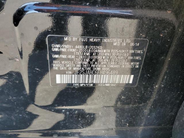 2015 Subaru Forester 2.5I Limited VIN: JF2SJAHC6FH496489 Lot: 60000284