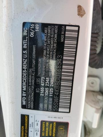 2016 Mercedes-Benz C 300 4Matic VIN: 55SWF4KB8GU168543 Lot: 59414944