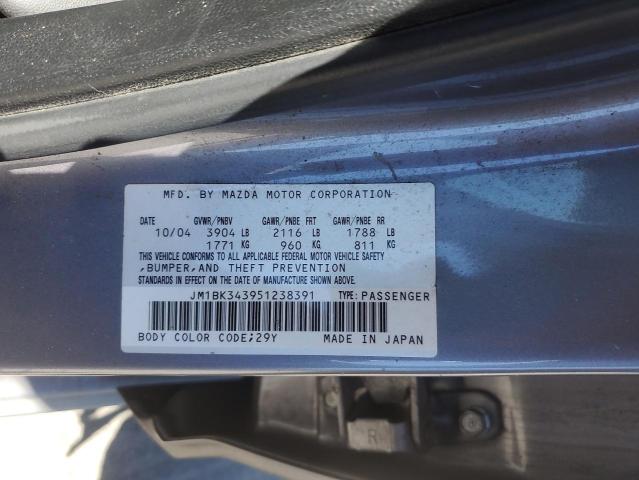 2005 Mazda 3 Hatchback VIN: JM1BK343951238391 Lot: 60569674