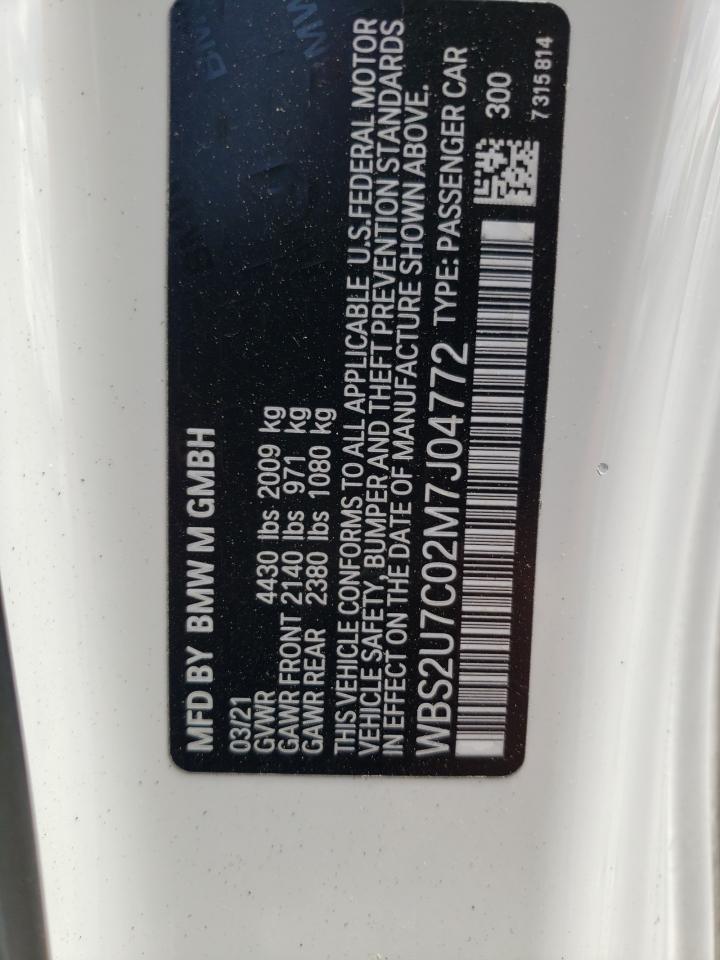 WBS2U7C02M7J04772 2021 BMW M2 Competition