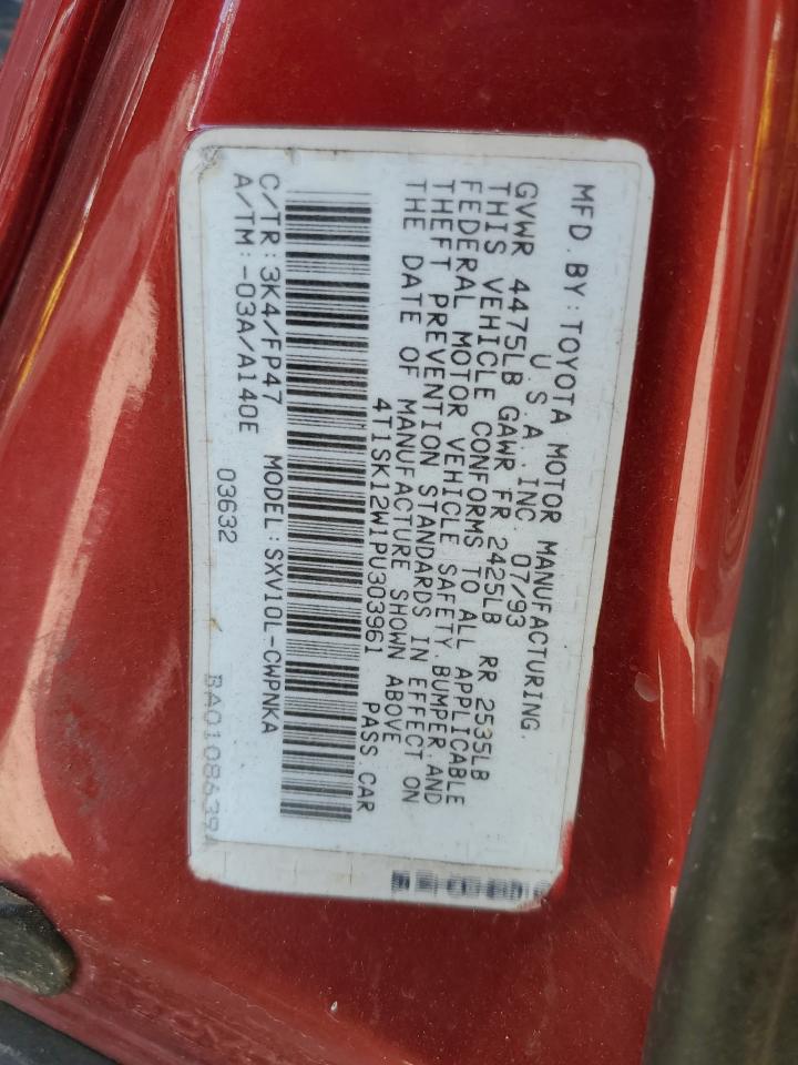 4T1SK12W1PU303961 1993 Toyota Camry Le