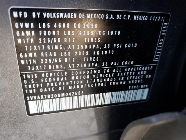 2022 VOLKSWAGEN TAOS S - 3VVAX7B20NM042553