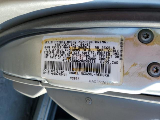 2002 Toyota Avalon Xl VIN: 4T1BF28B62U258068 Lot: 58287894