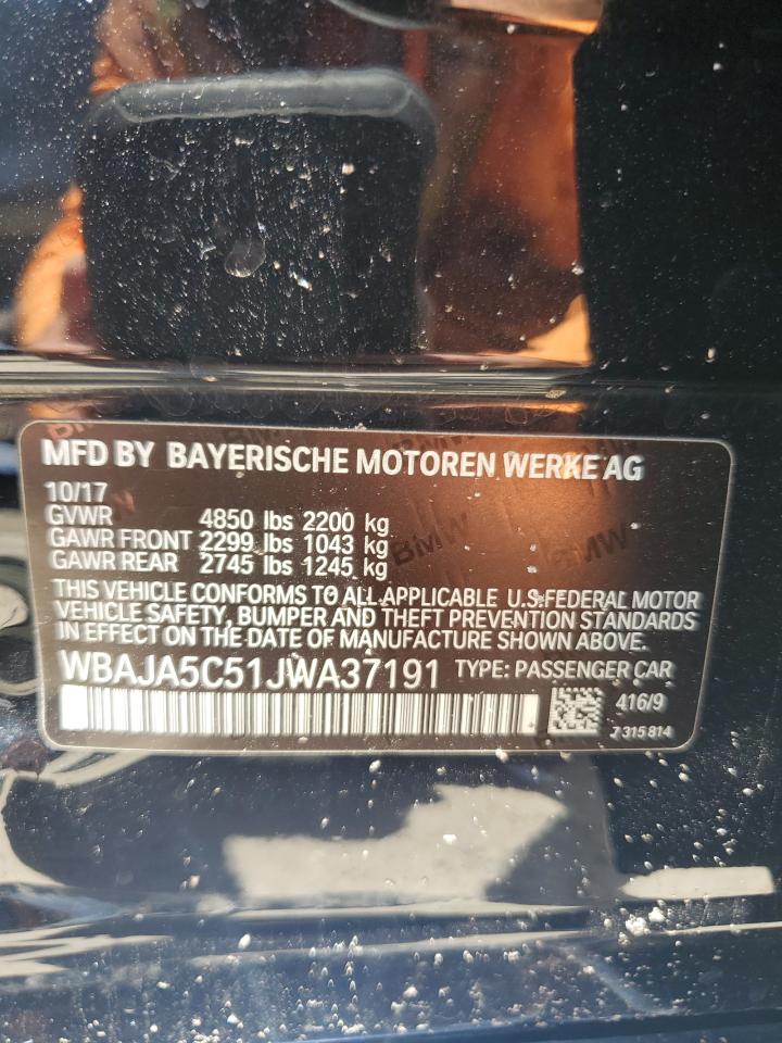 WBAJA5C51JWA37191 2018 BMW 530 I