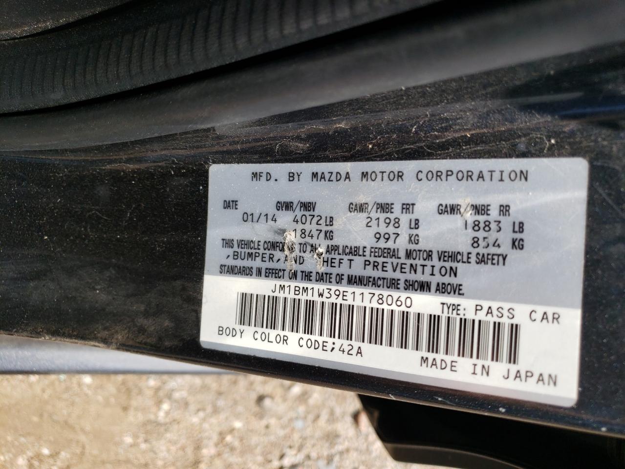 JM1BM1W39E1178060 2014 Mazda 3 Grand Touring