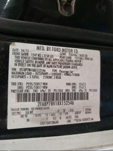 2011 Ford Crown Victoria Police Interceptor VIN: 2FABP7BV1BX152546 Lot: 59576144