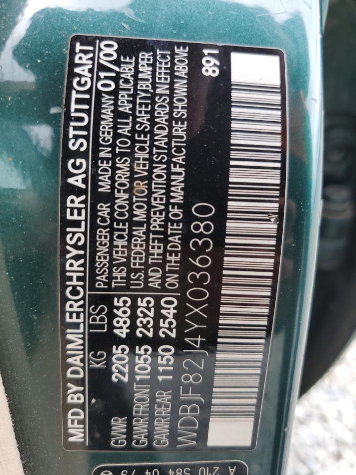 WDBJF82J4YX036380 2000 Mercedes-Benz E 320 4Matic